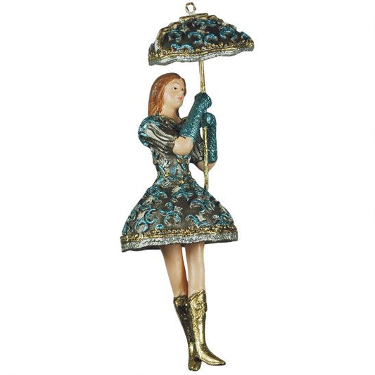 North Pole Alice in Wonderland ornament with umbrella for sale in UK