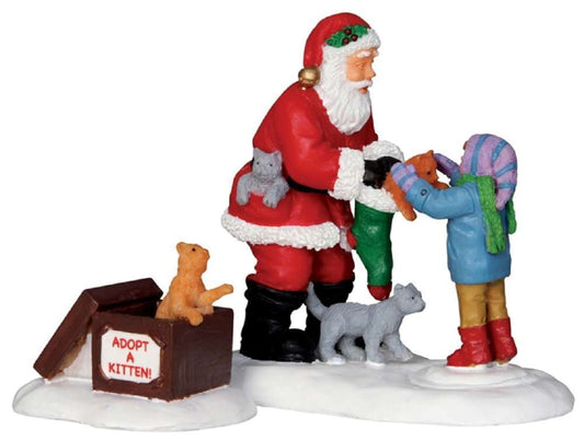 Lemax Santa And Kittens, Set Of 2 22045 Lemax General for sale in UK