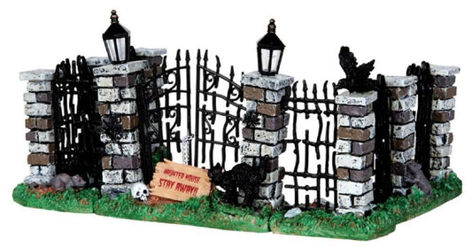 Lemax Spooky Iron Gate And Fence 34606 Spooky Town for sale in UK