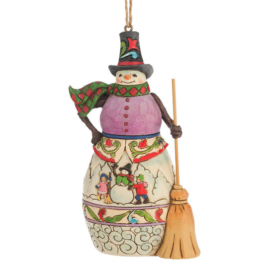 Jim Shore Winter Scene Snowman Hanging Ornament 4047793