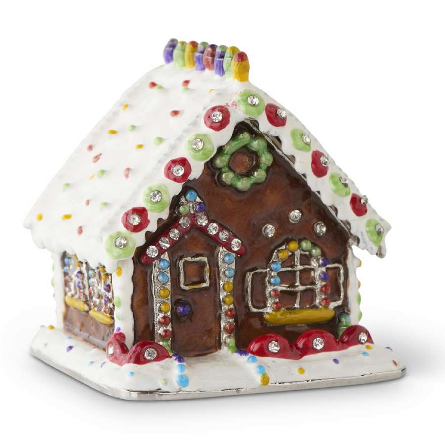 A fabolous decoration to buy in UK - K&K Interiors 53169A - Gingerbread Hinged Jewelry Box