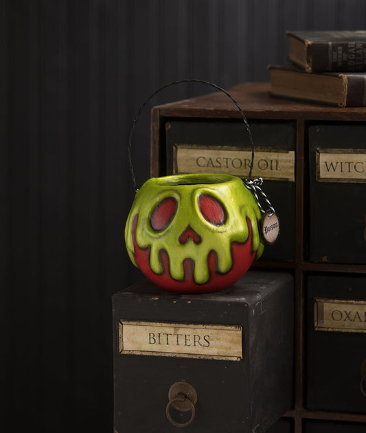 Small Red Apple With Green Poison Bucket LA1389  Bethany Lowe