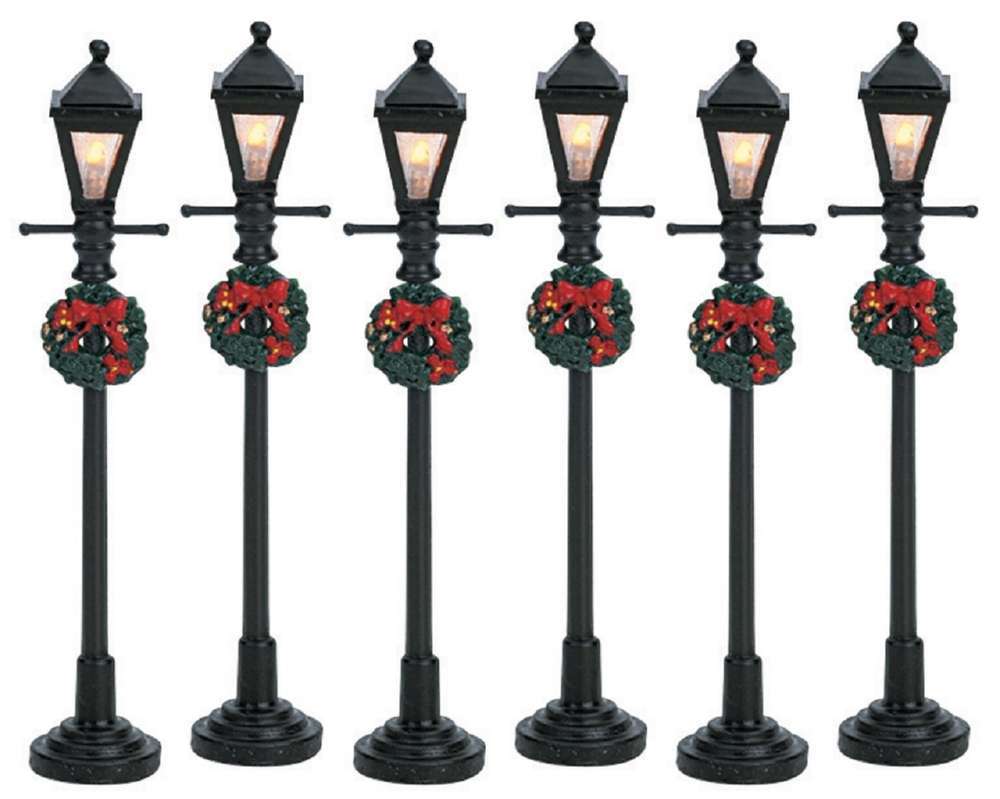 Lemax Gas Lantern Street Lamp, Set Of 6 64499 Lemax General