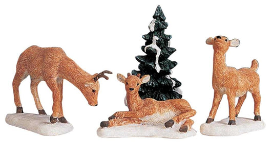 Lemax Villages Dad and Fawns, set of 4 92299 for sale in UK