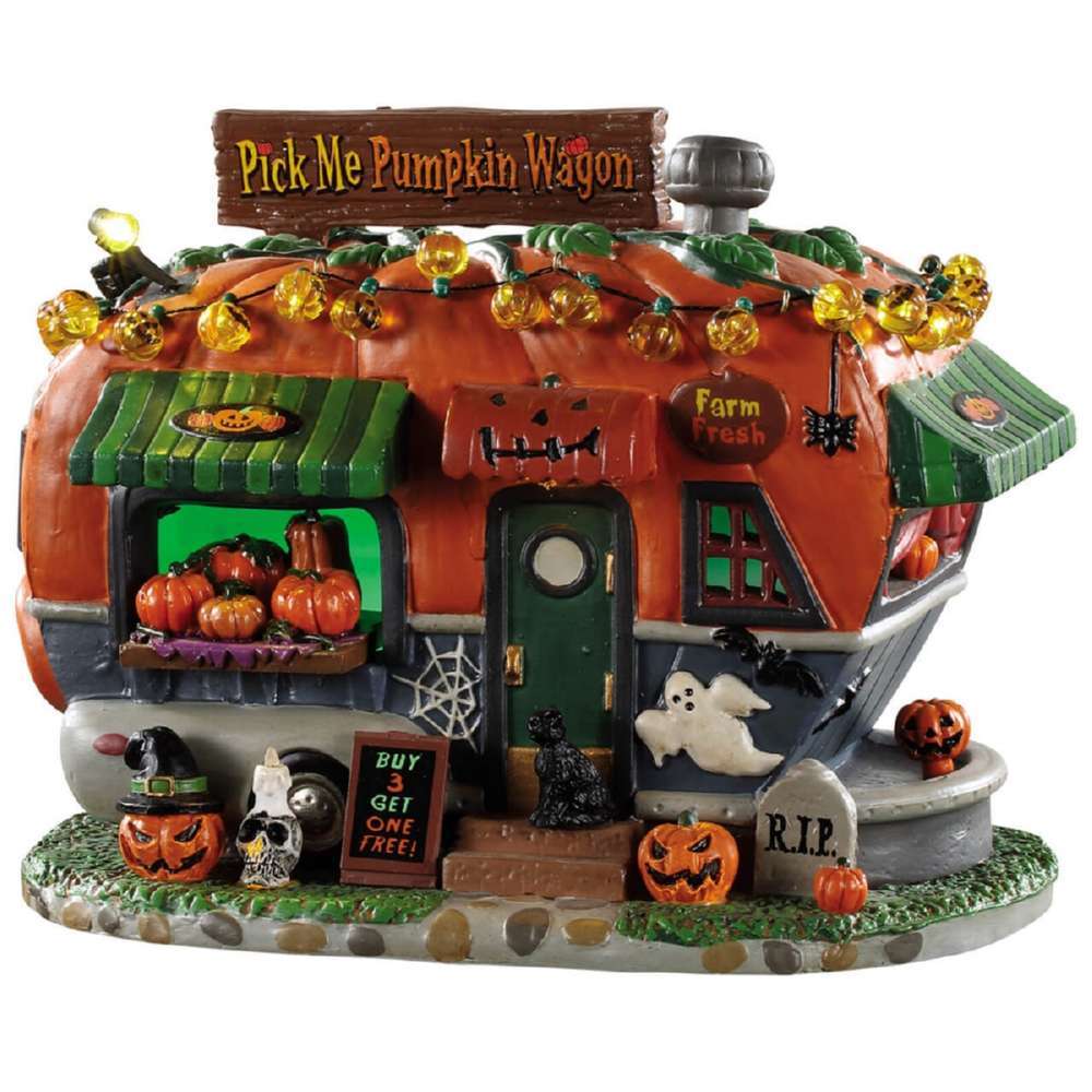 Lemax Pick Me Pumpkin Wagon 95444 Lemax Spooky Town