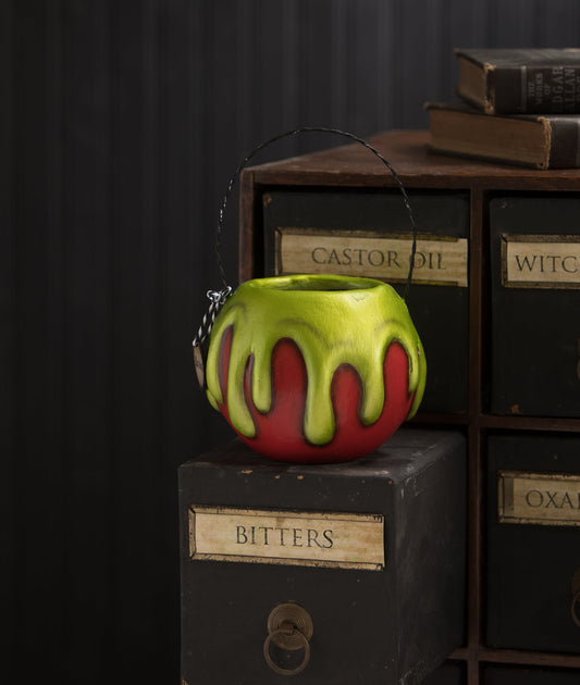 Bethany Lowe Small Red Apple With Green Poison Bucket LA1389