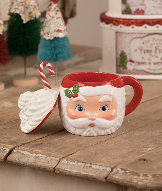 Bethany Lowe Sweet Tidings Santa Head Mug Container TF1239