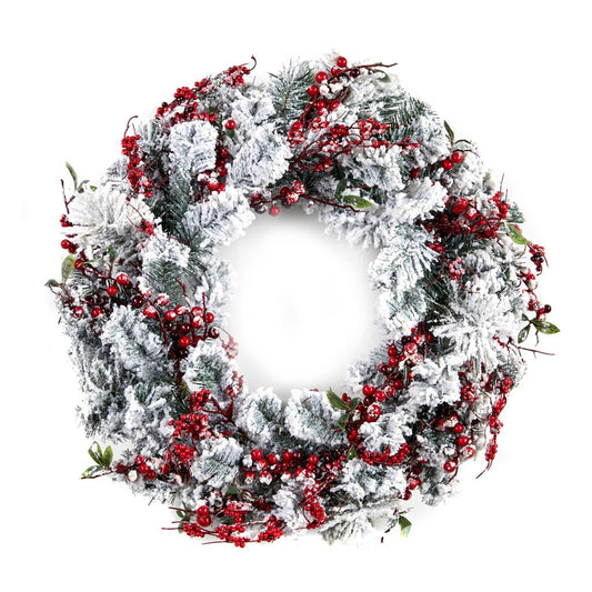 For sale in UK Snow Berry Pine Wreath A 56188