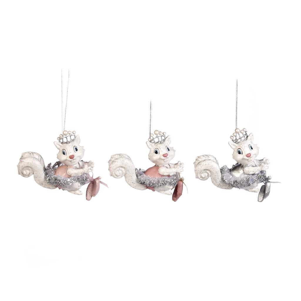 For sale in UK Ballerina Squirrel Ornament 3 Assorted B 97962