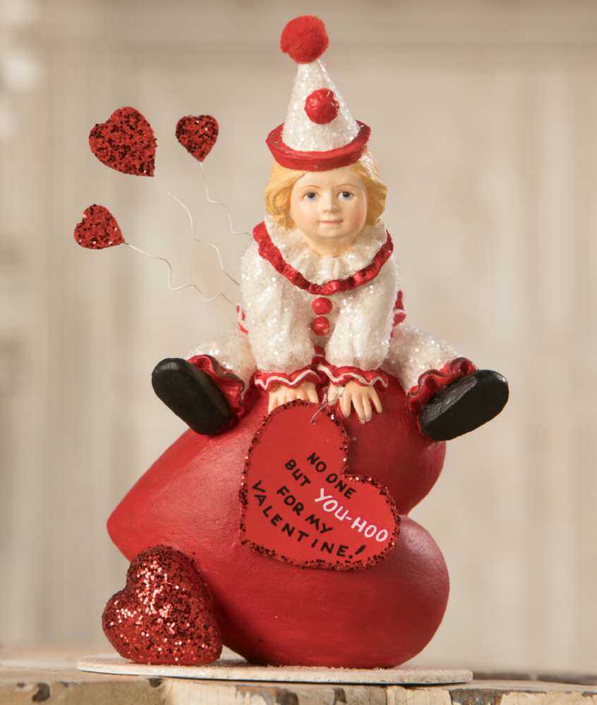 A fabolous decoration to buy in UK - Bethany Lowe TD9001 Yoo Hoo Valentine Clown