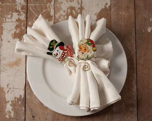 A fabolous decoration to buy in UK - TF8606 Bethany Lowe  Retro Xmas Napkin Ring 2 Assorted