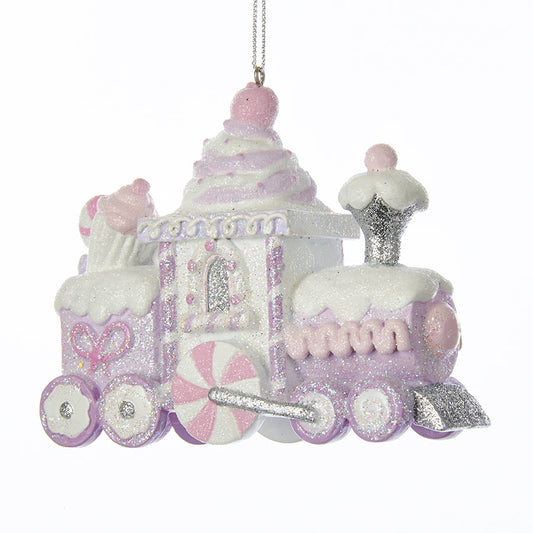 C7911 Sugar plum glittered candy and cupcake train ornament Kurt Adler