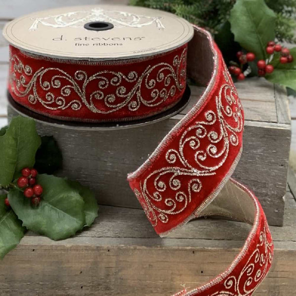 A fabolous decoration to buy in UK - D. Stevens Velvet Mini Swirl Ribbon