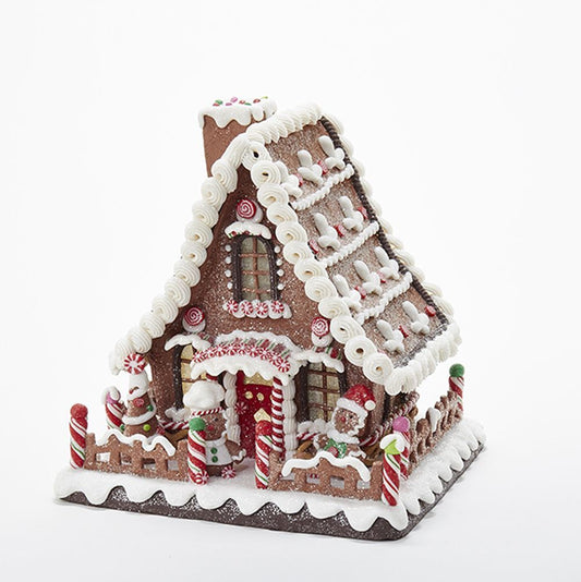 Kurt Adler NYC D2869 Battery-Operated LED Gingerbread Candy House