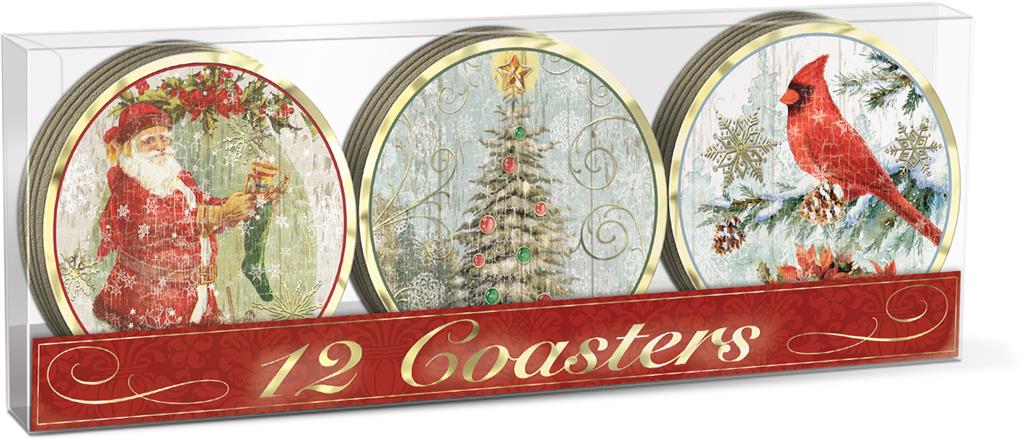 For sale in UK Laminated Coaster Santa Box G 43151