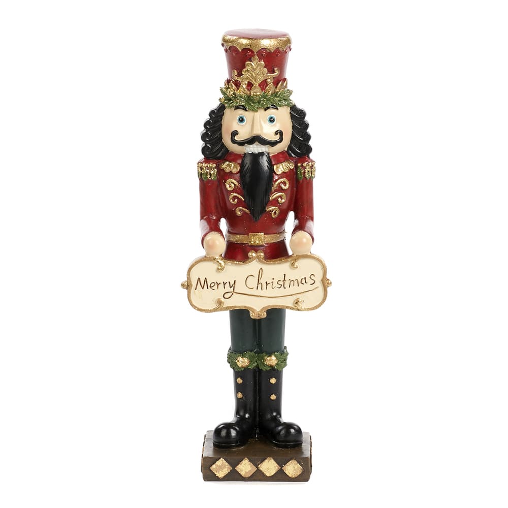 For sale Goodwill Belgium Nutcracker with Merry Christmas Sign