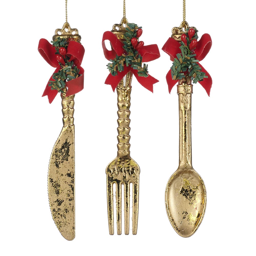 For sale in UK Goodwill Belgium Glittered Xmas Soon Knife Fork