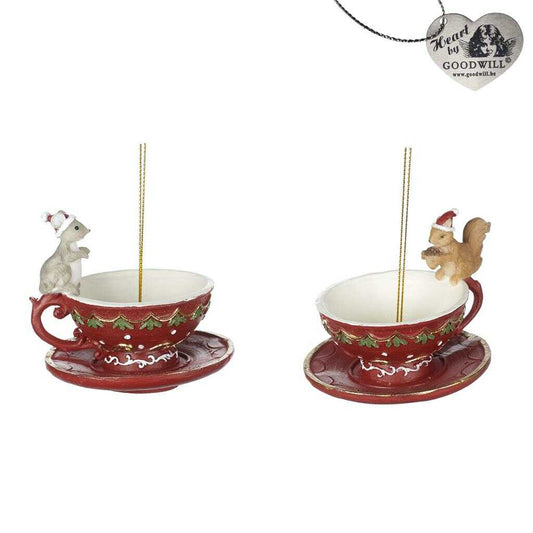 For sale in UK Goodill Belgium Xmas Mouse Squirrel On Cup 2 Assorted