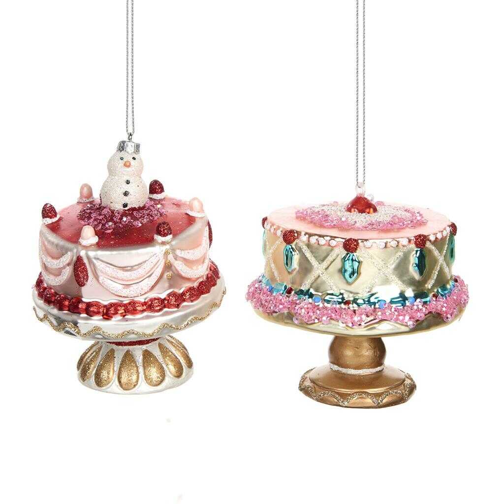 For sale in UK Goodill Belgium Glass Cake On Stand Ornament