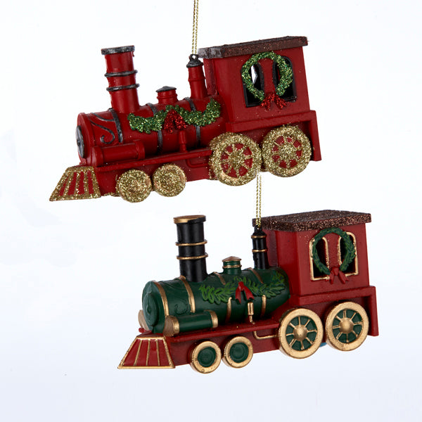 Kurt S. Adler NYC H5580 Train Ornament 2 Assorted