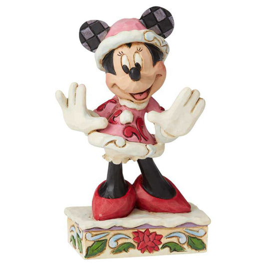 Jim Shore Festive Fashionista Minnie Mouse ChristmasÂ Figurine 6002843