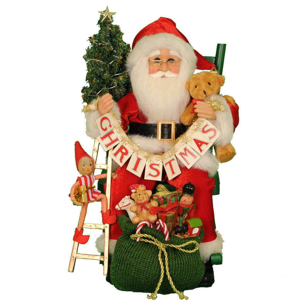 A fabolous decoration to buy in UK - Karen Didion Originals Lighted Christmas Eve Santa CC16-169