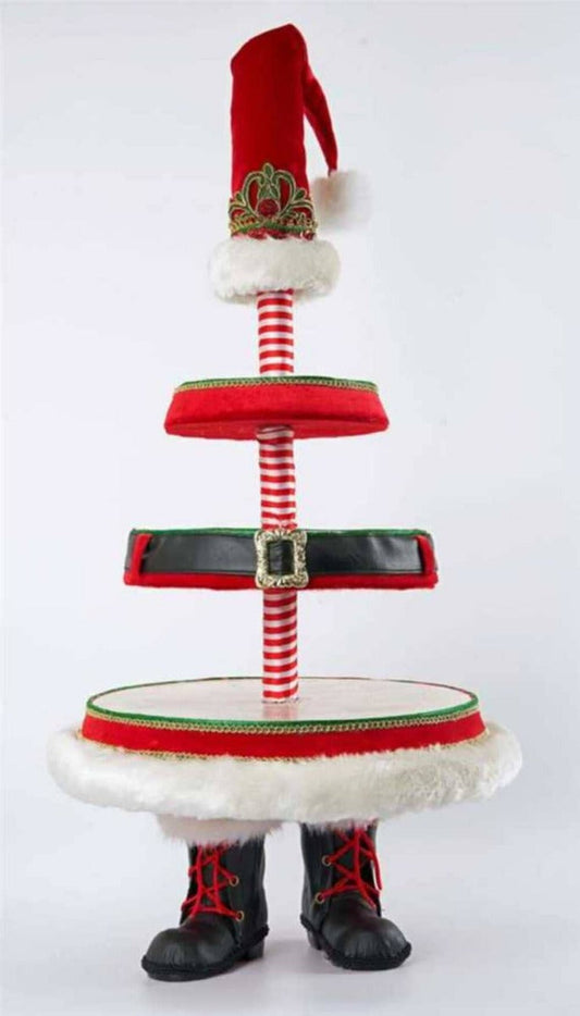 A fabolous decoration to buy in UK - KC 28-128248 Katherine's Collection Santa Boots Tray Cake Stand