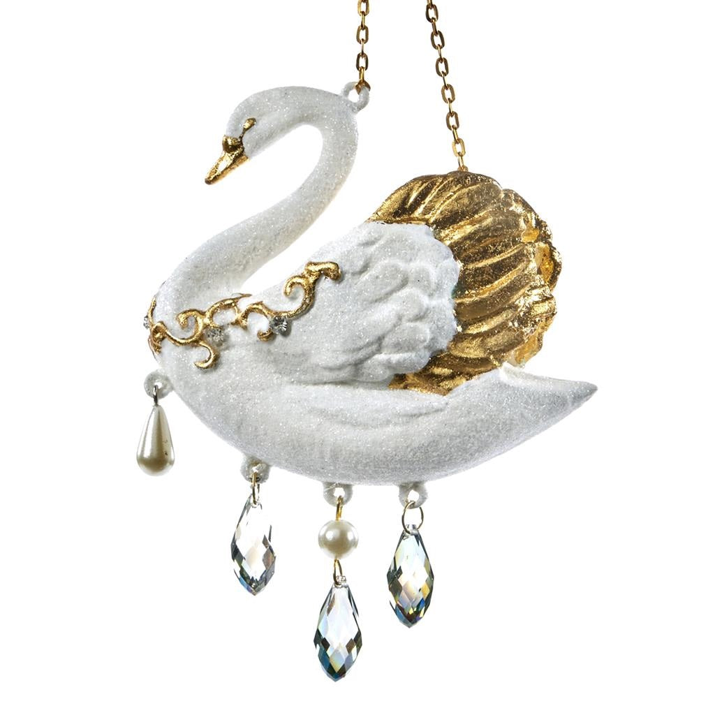 A fabolous decoration to buy in UK - Katherine's Collection Swan Dangle Ornament KC 28-628214