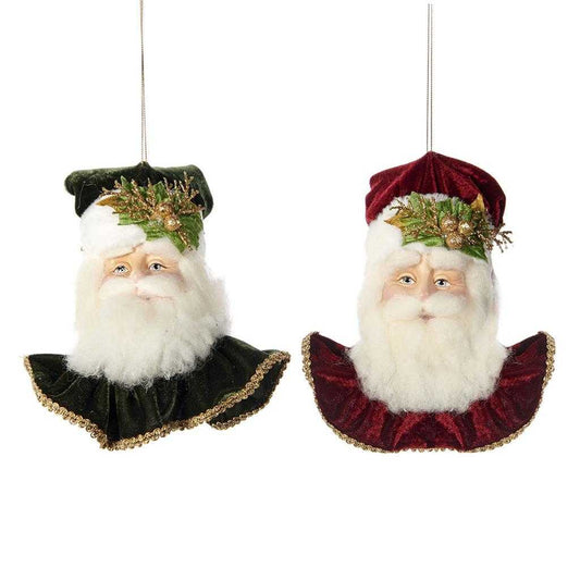 Katherine's Collection Santa Head Ornament 2 Assorted KC J 11-911612