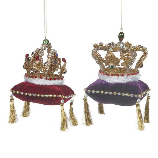 A fabolous decoration to buy in UK - Katherine's Collection Metal Crown Pillow Ornament 2 Assorted KC MO 20-920604