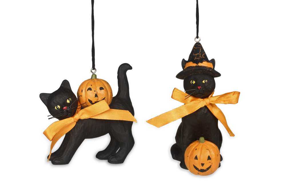 For sale in UK KL7552 Bethany Lowe  Black Cat Ornament 2 Assorted