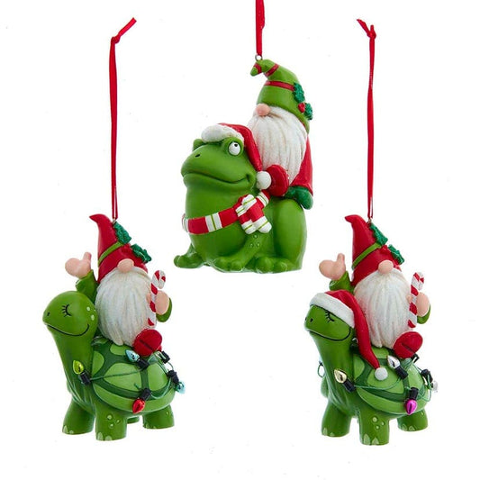 Kurt Adler 4" Resin Gnome Ornament 3 Assorted D3964