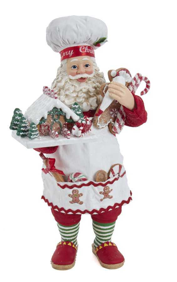 Kurt Adler FA0128 Fabriche Gingerbrd Chef Santa for sale in UK