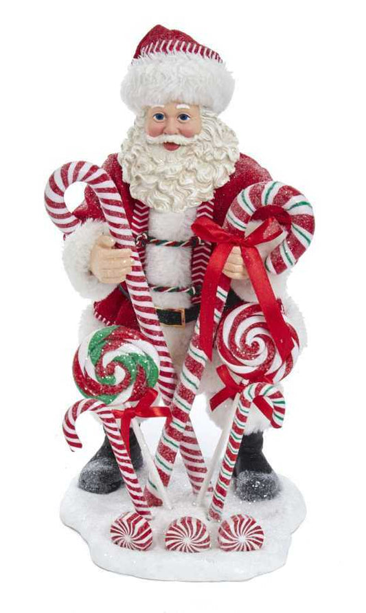 Kurt Adler FA0130 Fabriche Peppermint Grdn Santa