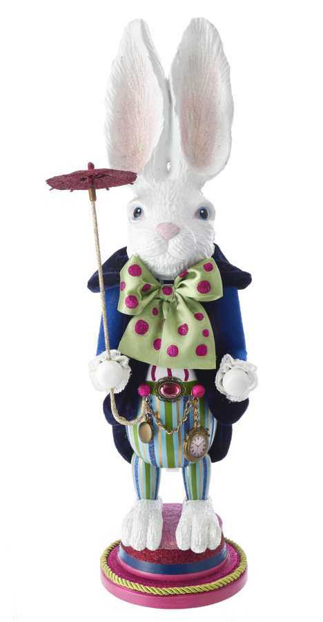 Kurt Adler HA0382 Hollywood White Rabbit Nutcracker