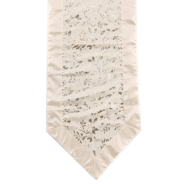 For sale in UK Holly Berry Table Runner Cream L 20259