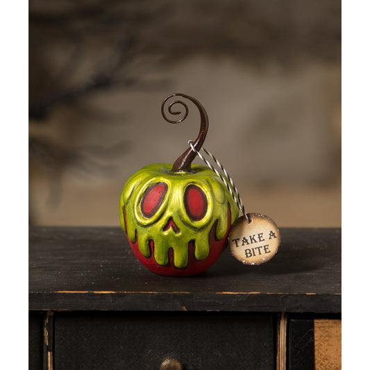 Red Apple With Green Poison Ornament Mini - Bethany Lowe LA2054