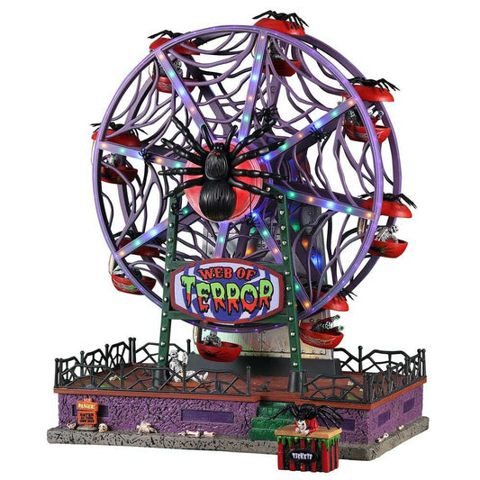 Lemax Village 2021 Web Of Terror Ferris Wheel 14823 for sale in UK