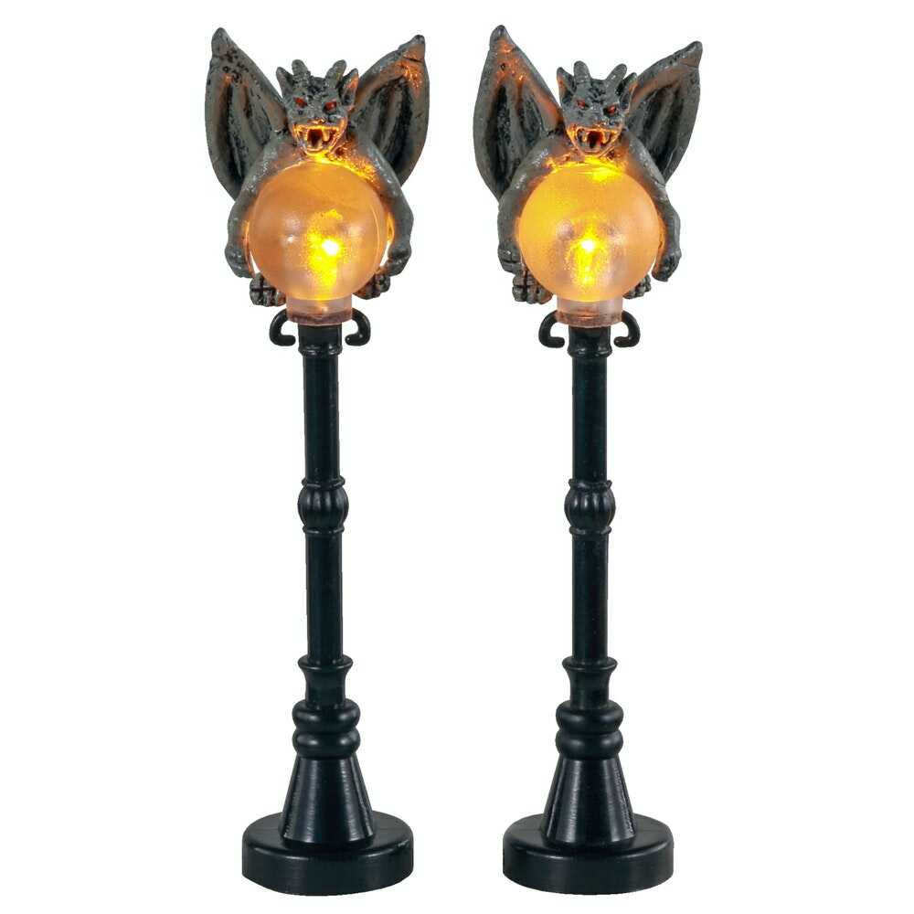 Lemax Village 2021 Gargoyle Lamp Post, Set Of 2 14829 for sale in UK