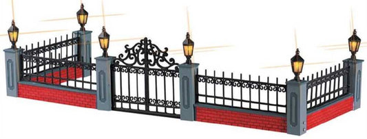 Lemax Lighted Wrought Iron Fence 54303 for sale in UK