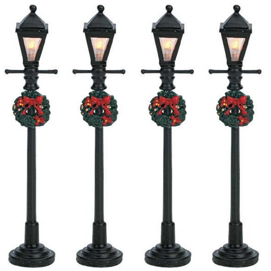 Lemax Gas Lantern Street Lamp Set Of 4 64498 - Lemax Christmas Village