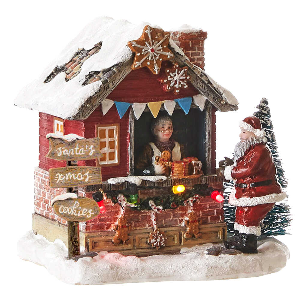 Luville Collectables Christmas cookie stall red battery operated