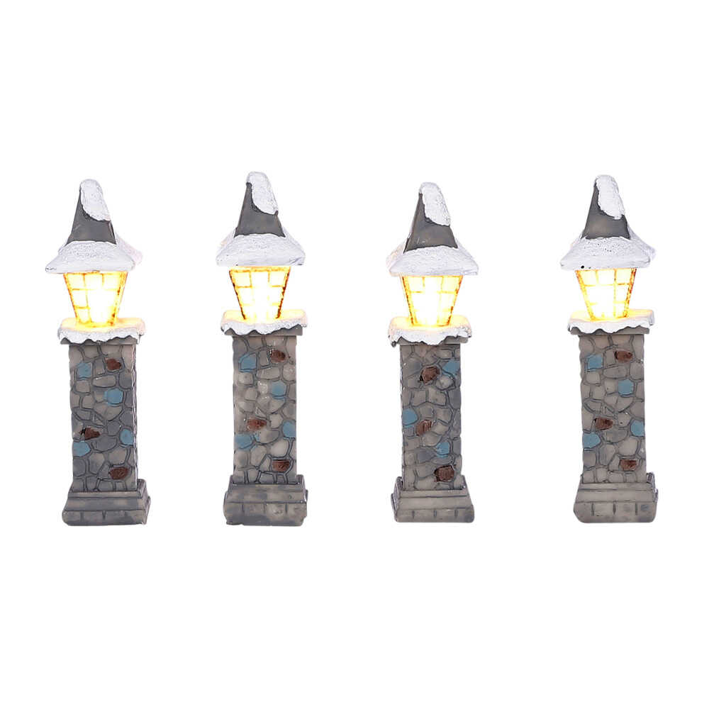 Luville Collectables Lantern on foot 4 pieces battery operated 1084284