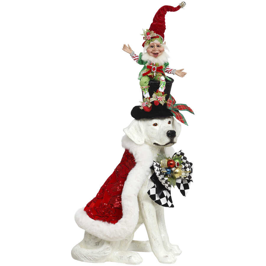 51-06044 Mark Roberts Christmas Dog with Elf for sale in UK