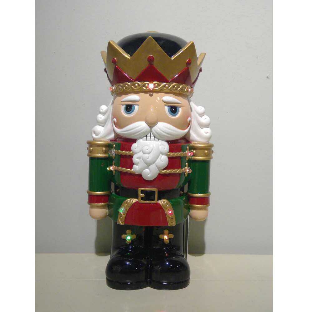 Nutcracker small poly Red and Green-Battery-LED 185522 for sale in UK