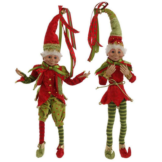 A fabolous decoration to buy in UK - Raz Imports 16inch POSABLE ELF 3202681 2 Assorted