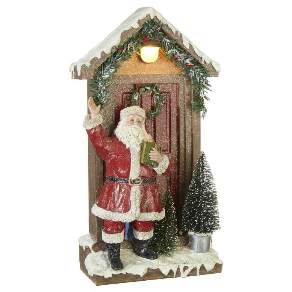 A fabolous decoration to buy in UK - RAZ Imports Lighted Santa At Door 3911115