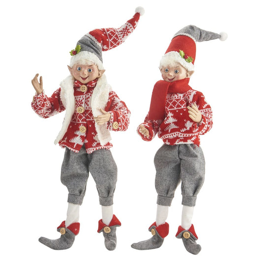 A fabolous decoration to buy in UK - Raz Imports 16inch Posable Elf 4002227 2 Assorted