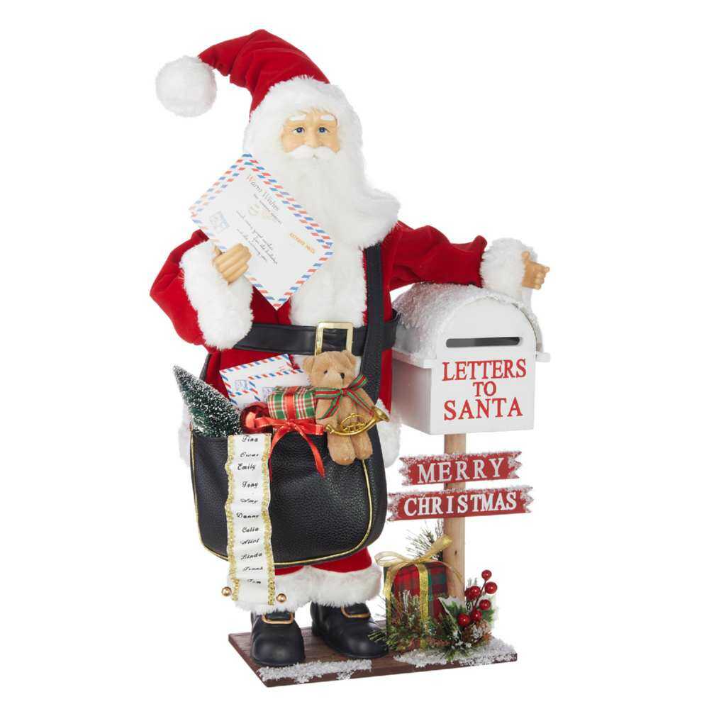 A fabolous decoration to buy in UK - RAZ Imports Santa With Mailbag 4015538