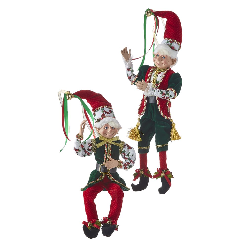 A fabolous decoration to buy in UK - Raz Imports 16inch Posable Elf 4102260 2 Assorted